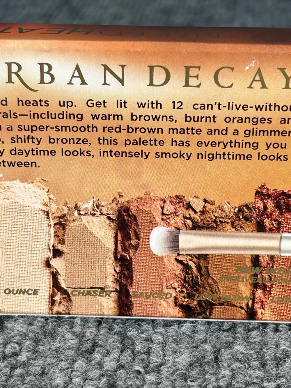 Urban Decay NAKED HEAT Eyeshadow Palette 12 Warm Neutral Shades ~ New in Box